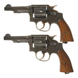 Two Smith & Wesson Victory Model Double Action Revolvers -A) Smith & Wesson Victory Model Double Act