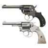 Image 1 : Two Colt Double Action Revolvers -A) Colt Model 1877 Lightning Double Action Revolver  B) Colt Polic