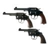 Image 1 : Three Military Revolvers -A) Colt U.S. Model 1917 Army Double Action Revolver  B) Smith & Wesson Vic