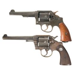 Two Double Action Revolvers -A) Smith & Wesson .38/200 British Service Revolver  B) Colt Army Specia
