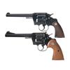 Image 1 : Two Colt Double Action Revolvers -A) Colt Official Police Double Action .22 Revolver  B) Colt Office