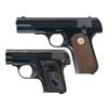 Image 1 : Two Pre-War Colt Pocket Pistols -A) Colt Model 1903 Pocket Hammerless Pistol  B) Colt Model 1908 Ves