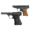 Image 1 : Two Semi Automatic Pistols -A) Custom Engraved Deutsche Werke Ortgies Semi Automatic Pistol  B) Sava