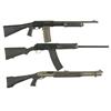 Image 1 : Three Shotguns -A) Valtro Model PM-5 Slide Action Shotgun  B) Saiga-12 Model 47 Semi-Automatic Shotg