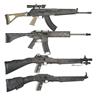 Image 1 : Two Semi-Automatic Rifles and Two Carbines -A) Romanian STG2000-C Rifle with Scope and Folding Stock