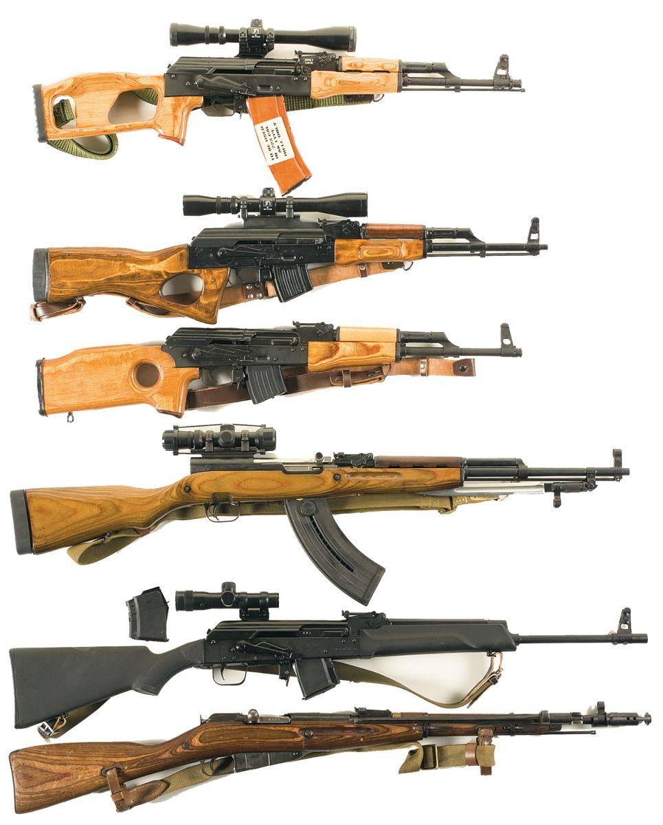 Six Soviet Military Style Rifles -A) Romanian ROMAK 2 Semi-Automatic ...