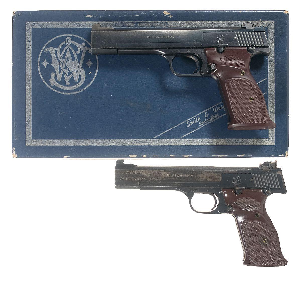 Model 46 Two Smith & Wesson Model 46 Target Pistols -A) Smith & Wesson Model 46 ...