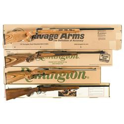 Four Rifles -A) Savage Model 12 BTV Bolt Action Rifle with Box  B) Remington Model 700 ADL Bolt Acti
