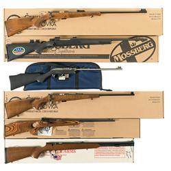 Six Rifles -A) CZ 452-2E ZKM Bolt Action Rifle with Box  B) Mossberg Model 100 ATR Bolt Action Rifle