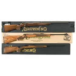 Three Boxed Bolt Action Rifles -A) Browning A-Bolt II Hunter Bolt Action Rifle with Factory Box  B) 