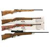 Image 1 : Four Rifles -A) Savage Model 93R17 Bolt Action Rifle  B) Ruger Model 10/22 Semi-Automatic Rifle with