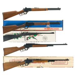 Five Rifles -A) Marlin Model 1894C Lever Action Carbine  B) Winchester Model 94 Lever Action Carbine