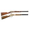 Image 1 : Two Lever Action Carbines -A) Winchester Model 1894 Saddle Ring Carbine  B) Uberti Little Big Horn C