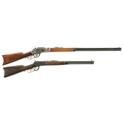 Two Lever Action Long Guns -A) Uberti Model 1873 Reproduction Lever Action Rifle  B) Rossi Model 92 