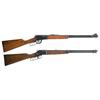 Image 1 : Two Lever Action Carbines -A) Engraved Browning Grade II Model BL-22 Deluxe Lever Action Carbine  B)