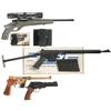 Four Handguns and One Carbine and a Flare Gun -A) Left Hand Remington Model XP-100R Bolt Action Pist