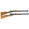 Image 1 : Two Lever Action Long Guns -A) Winchester Model 94 Lever Action Carbine  B) Marlin Model 1893 Lever 