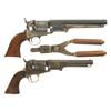 Image 1 : Two Percussion Revolvers -A) Colt Model 1851 Navy Percussion Revolver with Bullet Mold  B) Manhattan
