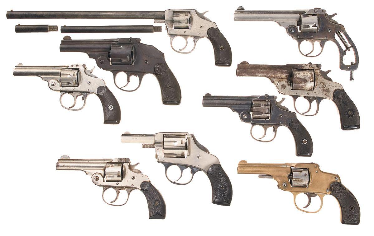 Model 1900 Revolver Nine Double Action Revolvers -A) Iver Johnson Model 1900 Double Action ...