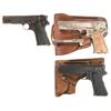 Image 1 : Three Radom VIZ P-35 Semi-Automatic Pistols -A) Nazi Proofed Radom P-35 Pistol  B) Pre-Occupation Po
