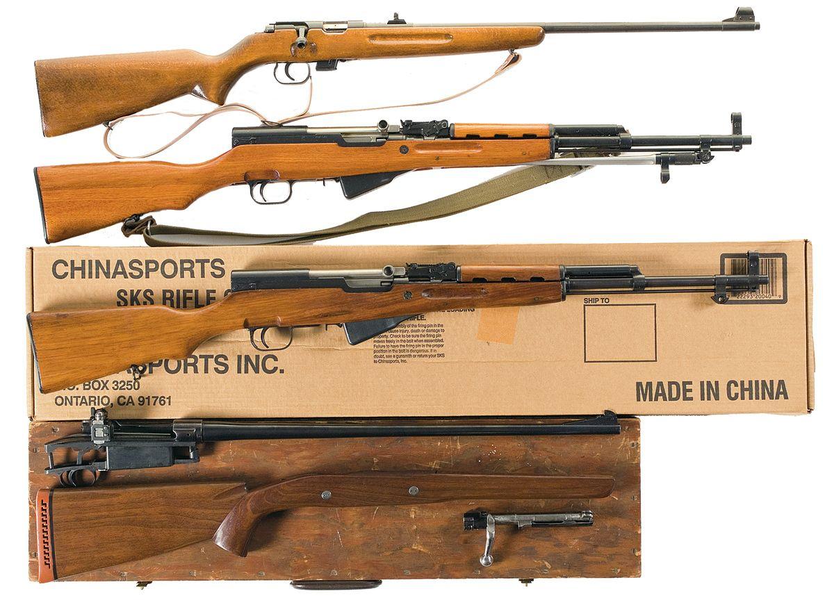 Four Military Rifles -A) Romanian Model 1969 Bolt Action Rifle B ...