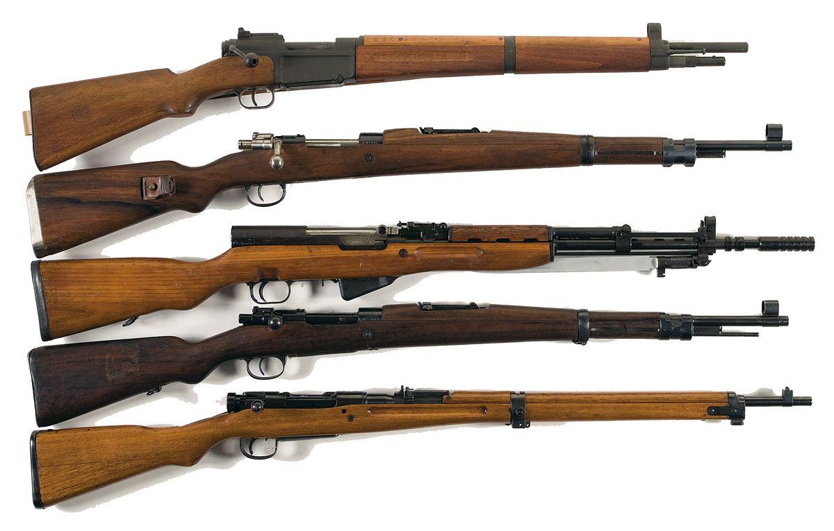 Five Military Rifles -A) MAS Model 1936 Bolt Action Rifle with Sling B ...