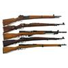 Image 1 : Five Military Rifles -A) MAS Model 1936 Bolt Action Rifle with Sling  B) Yugoslavian Model 48A Mause