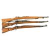 Image 1 : Three Military Bolt Action Rifles -A) Husqvarna Model 1938 Short Rifle  B) Mauser Model 1933 Short R
