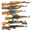 Image 1 : Six Semi-Automatic Rifles -A) Russian SKS Semi-Automatic Rifle  B) Maadi RML Semi-Automatic Rifle  C
