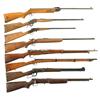 Image 1 : Seven Rifles & One Carbine -A) Unmarked Top Break Air Rifle  B) Stevens Favorite Model Single Shot R