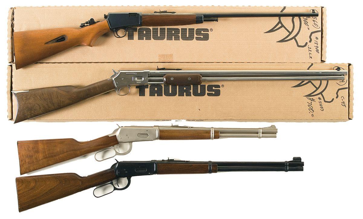 Taurus Model 63 Rifle Four Rifles -A) Taurus Model 63 Semi-Automatic Rifle with Factory Box B ...