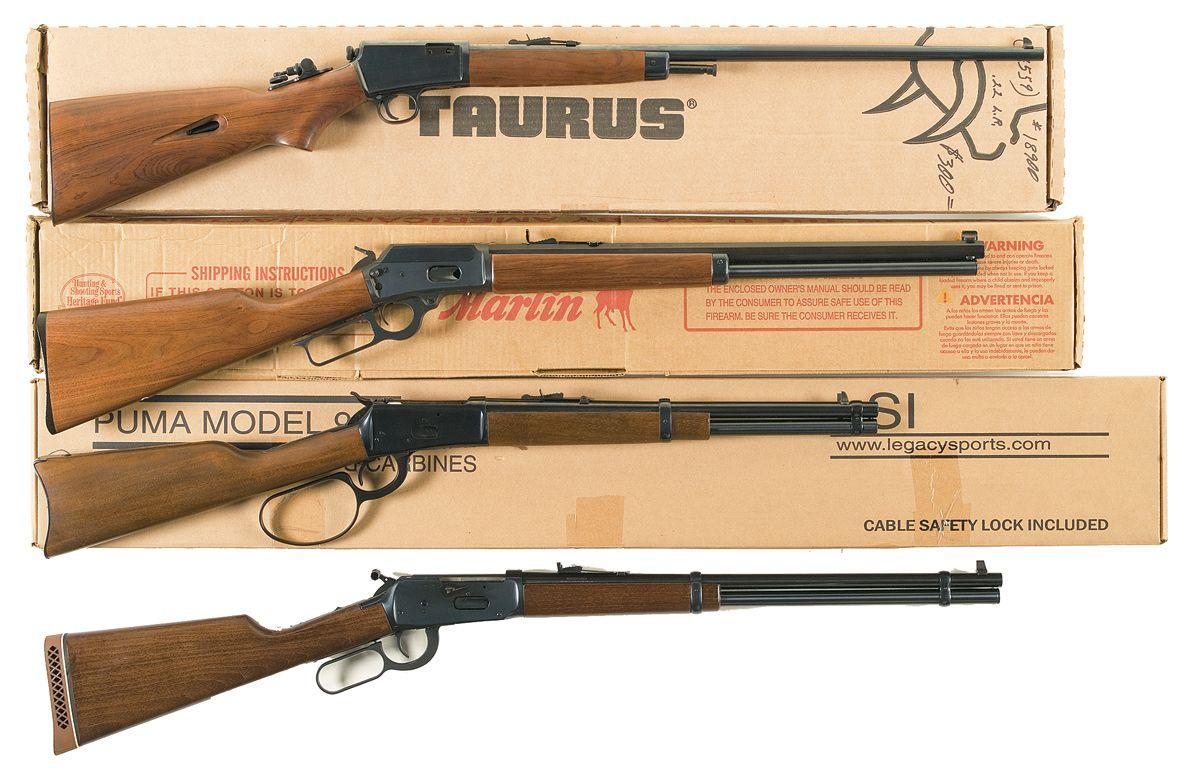 Taurus Model 63 Rifle Four Rifles -A) Taurus Model 63 Semi-Automatic Rifle with Factory Box B ...