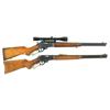 Image 1 : Two Marlin Lever Action Long Guns -A) Marlin Model 30AW Lever Action Rifle with Scope  B) Marlin Mod