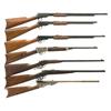 Image 1 : Seven Rifles -A) Winchester Second Model 1980 Slide Action Rifle  B) Winchester Model 1906 Slide Act