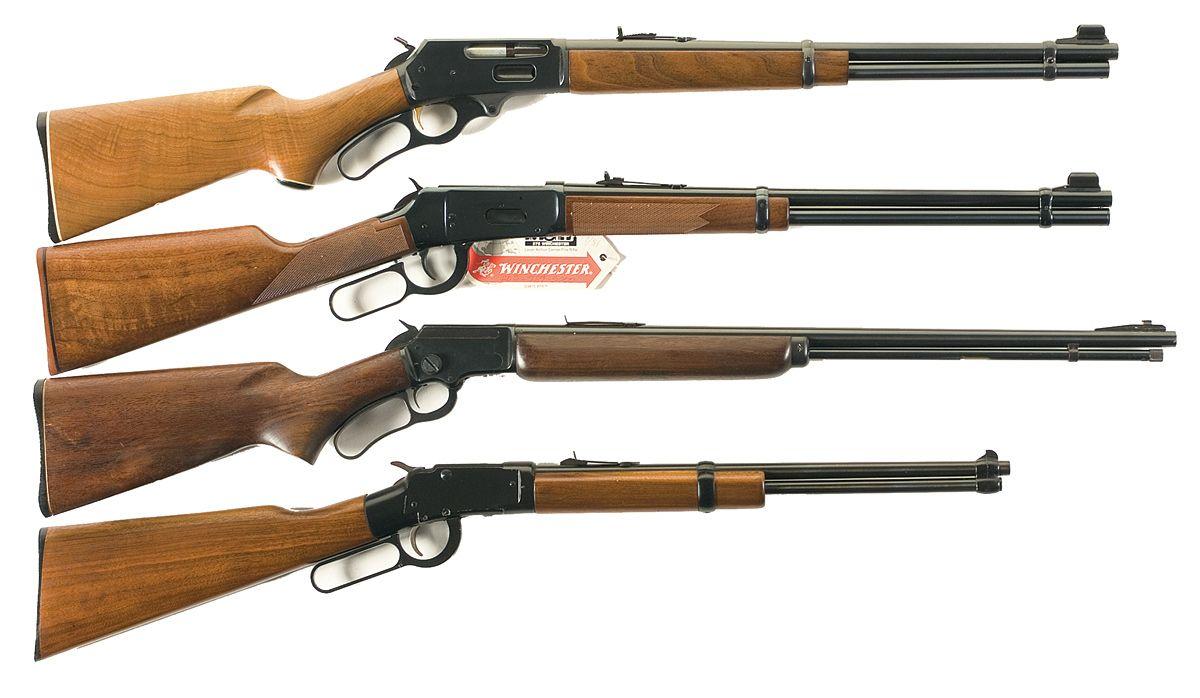 Four Lever Action Rifles A) Marlin Model 336 Lever Action Rifle B