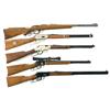 Image 1 : Five Lever Action Rifles -A) Marlin Model 57 Lever Action Rifle  B) Winchester Model 94 Cowboy Comme