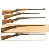 Image 1 : Five Reproduction Rifles -A) Pedersoli Reproduction Rolling Block Rifle  B) Garrett Reproduction Sha