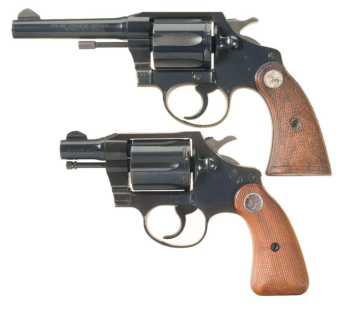 Two Colt Double Action Revolvers -A) Colt Police Positive Special ...