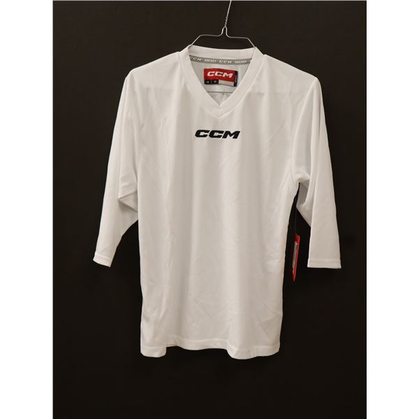 CCM CHANDAIL D’ENTRAÎNEMENT JUNIOR XS BLANC