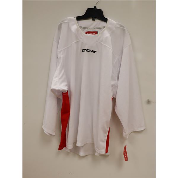 CCM CHANDAIL D’ENTRAÎNEMENT DE GARDIEN (INTERMEDIATE) BLANC/ROUGE