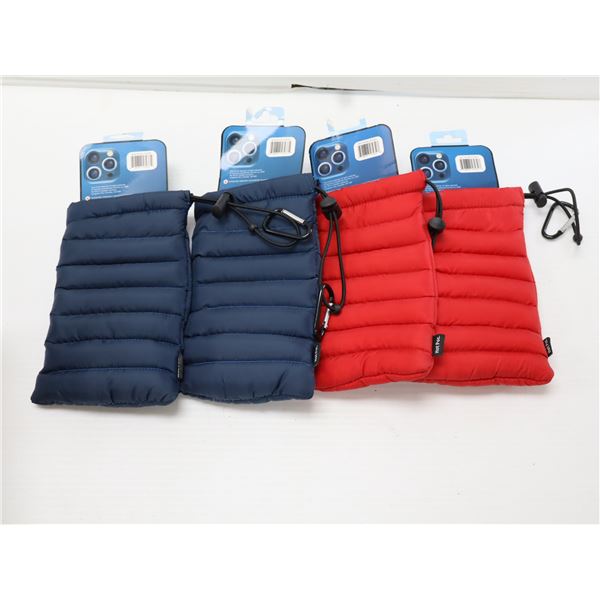 LOT DE 4 ÉTUIS ISOLÉS POUR TÉLÉPHONE ASSORTIS