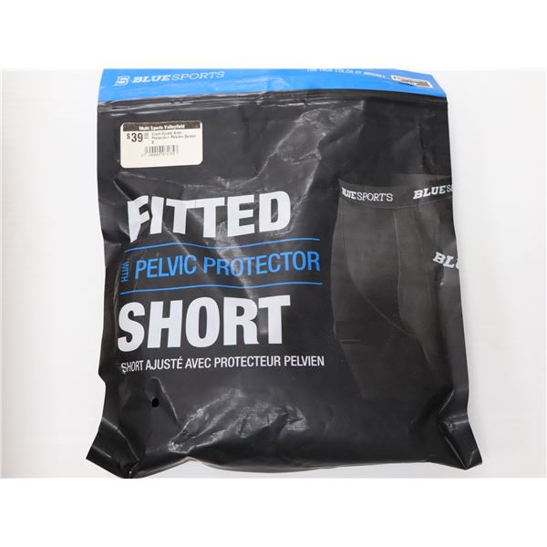 BLUE SPORTS SENIOR SHORT AJUSTÉ AVEC PROTECTEUR PELVIEN -SM