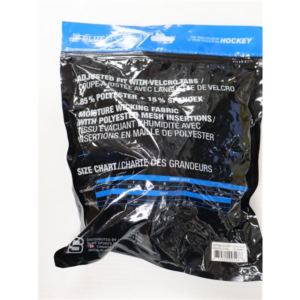 BLUE SPORTS SENIOR SHORT AJUSTÉ AVEC COQUILLE DE PROTECTION -SM