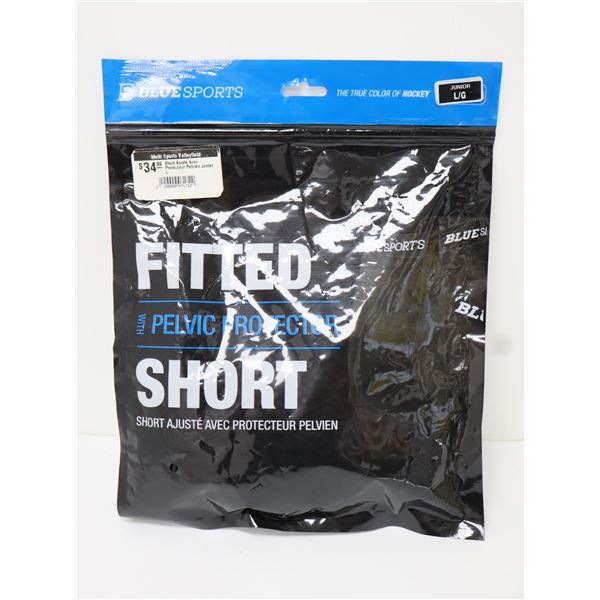 BLUE SPORTS JUNIOR SHORT AJUSTÉ AVEC PROTECTEUR PELVIEN -LRG