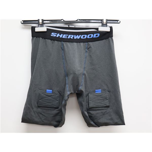 LOT DE 7 SHERWOOD PANTALON DE COMPRESSION AVEC COQUILLE JUNIOR (XL, LRG, MED)