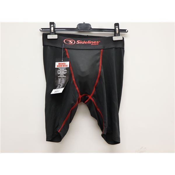 LOT DE 7 SIDELINES SHORTS DE COMPRESSION AVEC COQUILLE (MED, LRG, XL & 1-GARÇONS XL)) ASSORTIS