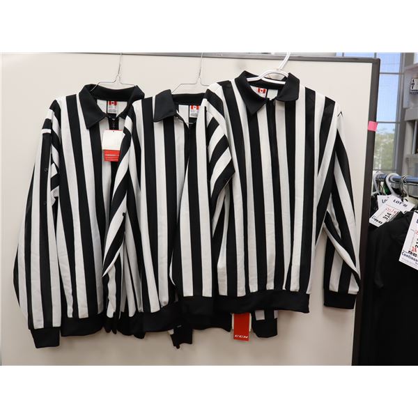 LOT DE 3 CHANDAILS D’ARBITRE (XXL,XL,LRG)