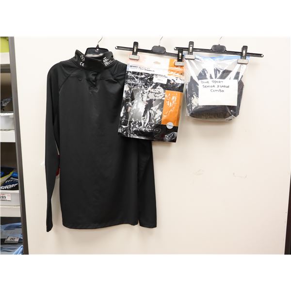 LOT DE 3 VÊTEMENTS DE SPORT -(MED, MED, XL) ASSORTIS