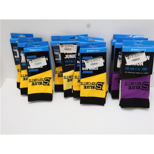 LOT DE 10 BLUE SPORTS JUNIOR SOCK (JAUNE &VIOLET)