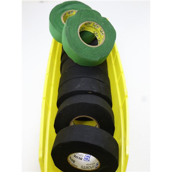 LOT DE 10 BLUE SPORTS RUBAN DE HOCKEY -NOIR & VERT